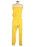 Soho Solid Yellow Jumpsuit Size S - photo 2