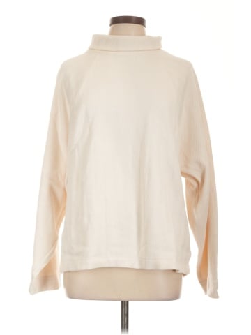 Madewell Brushed Herringbone Jacquard Turtleneck Top (view 1)