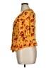 Vanilla Star 100% Rayon Yellow Short Sleeve Blouse Size XL - photo 5