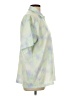 DAZY 100% Polyester Tie-dye Green Short Sleeve Blouse Size L - photo 4