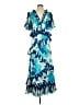 CeliaB Print Blue Cocktail Dress Size S - photo 1