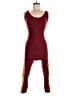 Fourlaps Color Block Burgundy Jumpsuit Size M - photo 1