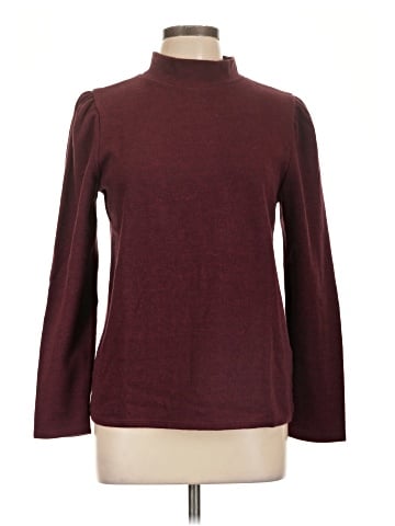 Madewell (Re)sourced Plush Mockneck Puff-Sleeve Top (view 1)