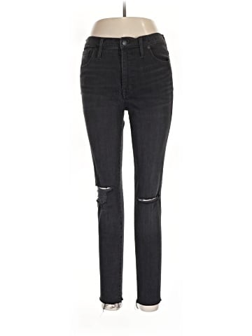 Madewell 9" Mid-Rise Skinny Jeans in Black Sea (view 1)