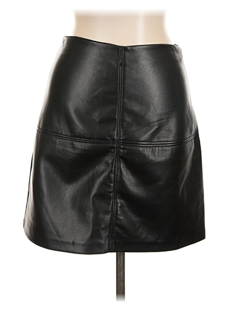 T Tahari Faux Leather Skirt In Black