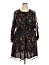 CeCe 100% Polyester Floral Black Casual Dress Size XXL - photo 1