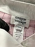 Unique Vintage 100% Polyester Checkered-gingham Pink 3/4 Sleeve Blouse Size 1X - photo 7