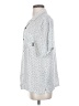 Religion 100% Viscose Polka Dots White 3/4 Sleeve Button-Down Shirt Size S - photo 5