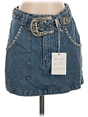 Show Me Your Mumu Denim Skirt (view 1)