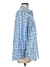 Vineyard Vines 100% Cotton Checkered-gingham Blue Long Sleeve Button-Down Shirt Size 6 - photo 4