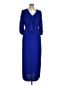 Connected Apparel 100% Polyester Blue Casual Dress Size 10 - photo 1