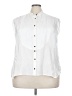 J.Crew 100% Viscose White Sleeveless Button-Down Shirt Size 24 - photo 1