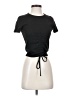 Aqua Black Short Sleeve Top Size XS - photo 1