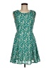 Forever 21 100% Polyester Print Teal Cocktail Dress Size M - photo 1