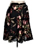 Anthony Richards 100% Rayon Floral Black Casual Skirt Size 16 (petite) - photo 1
