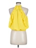 Bebe 100% Polyester Yellow Sleeveless Blouse Size M - photo 2