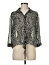 Chico's Animal Print Silver 3/4 Sleeve Blouse Size Med (1) - photo 1
