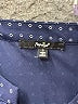 Papaya 100% Polyester Polka Dots Blue Short Sleeve Blouse Size S - photo 7