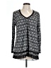 Anne Klein Black Long Sleeve Top Size L - photo 1