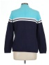 Liz Claiborne 100% Cotton Color Block Blue Pullover Sweater Size L - photo 2