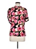 Halston Floral Pink Short Sleeve Blouse Size M - photo 1