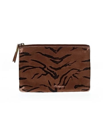 Madewell The Leather Pouch Clutch in Printed Calf Hair (view 1)