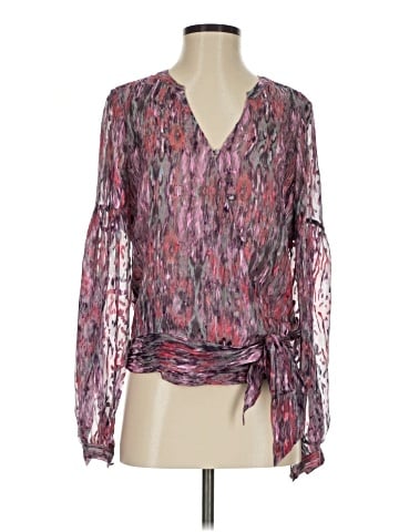 Parker Long Sleeve Silk Top (view 1)