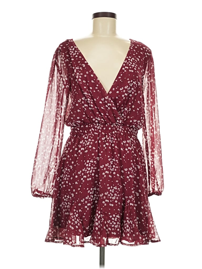 Pre-owned Mi Ami Cocktail Dress In Burgundy
