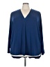 Universal Standard Blue 3/4 Sleeve Blouse Size 24 (XL) - photo 1