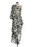 Alexis 100% Polyester Graphic Silver Cocktail Dress Size L - photo 1