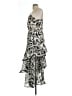 Alexis 100% Polyester Graphic Silver Cocktail Dress Size L - photo 5