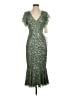 Mac Duggal 100% Polyester Green Cocktail Dress Size 2 - photo 1