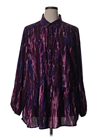 LOGO by Lori Goldstein Long Sleeve Blouse (view 1)