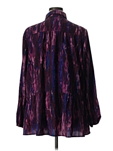 LOGO by Lori Goldstein Long Sleeve Blouse (view 2)