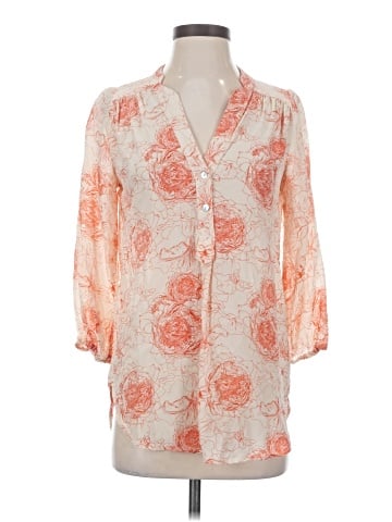 Amour Vert 3/4 Sleeve Silk Top (view 1)