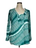 Roaman's Teal Long Sleeve Blouse Size 14W - photo 1