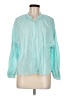 Ann Taylor LOFT Teal Long Sleeve Blouse Size M - photo 1
