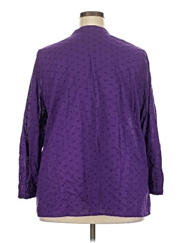 Lane Bryant 3/4 Sleeve Button-Down Shirt (view 2)