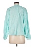 Ann Taylor LOFT Teal Long Sleeve Blouse Size M - photo 2