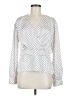 Express Polka Dots White Long Sleeve Blouse Size M - photo 1