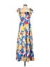 Unbranded 100% Polyester Tropical Blue Casual Dress Size L - photo 1