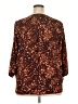 prologue 100% Polyester Animal Print Brown 3/4 Sleeve Blouse Size XXL - photo 2