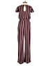 Derek Heart Stripes Burgundy Jumpsuit Size S - photo 2