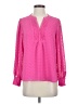 CeCe Pink Long Sleeve Blouse Size S - photo 1