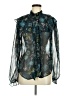 Bishop + Young 100% Polyester Teal Long Sleeve Blouse Size M - photo 1