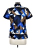 J.Crew Collection Color Block Blue Short Sleeve Blouse Size 6 - photo 2
