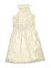 Calvin Klein 100% Polyester Metallic Ivory Dress Size 10 - photo 1