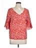 Shein Red 3/4 Sleeve Blouse Size 12 - photo 1
