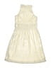 Calvin Klein 100% Polyester Metallic Ivory Dress Size 10 - photo 2