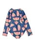 Tea Print Blue One Piece Swimsuit Size 16 - photo 2